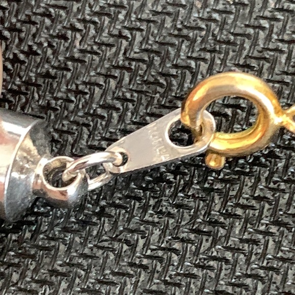 Two Toned Hercules Knot Metal Mesh Coil Necklace Choker 14" - Picture 3 of 4